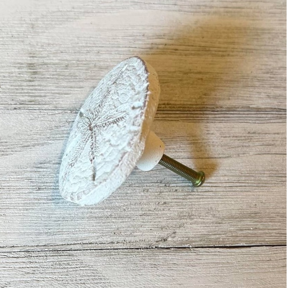 Realistic Sand Dollar Drawer Pulls Cabinet Knobs Home Furniture Hardware 4pc set